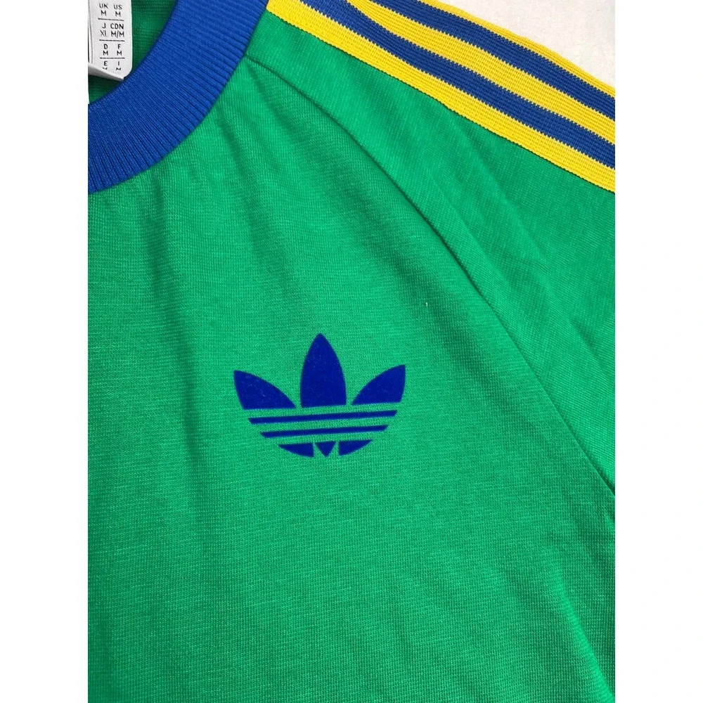 Adidas Originals Men Sportswear Fit Crew Neck Vintage Cali Tee Green Blue M